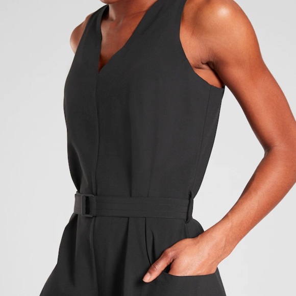 Athleta Sarasota Jumpsuit NWT Black No Belt M - Picture 4 of 8